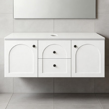 Stevie 1200mm Wall Hung Single Vanity with Stone Countertop